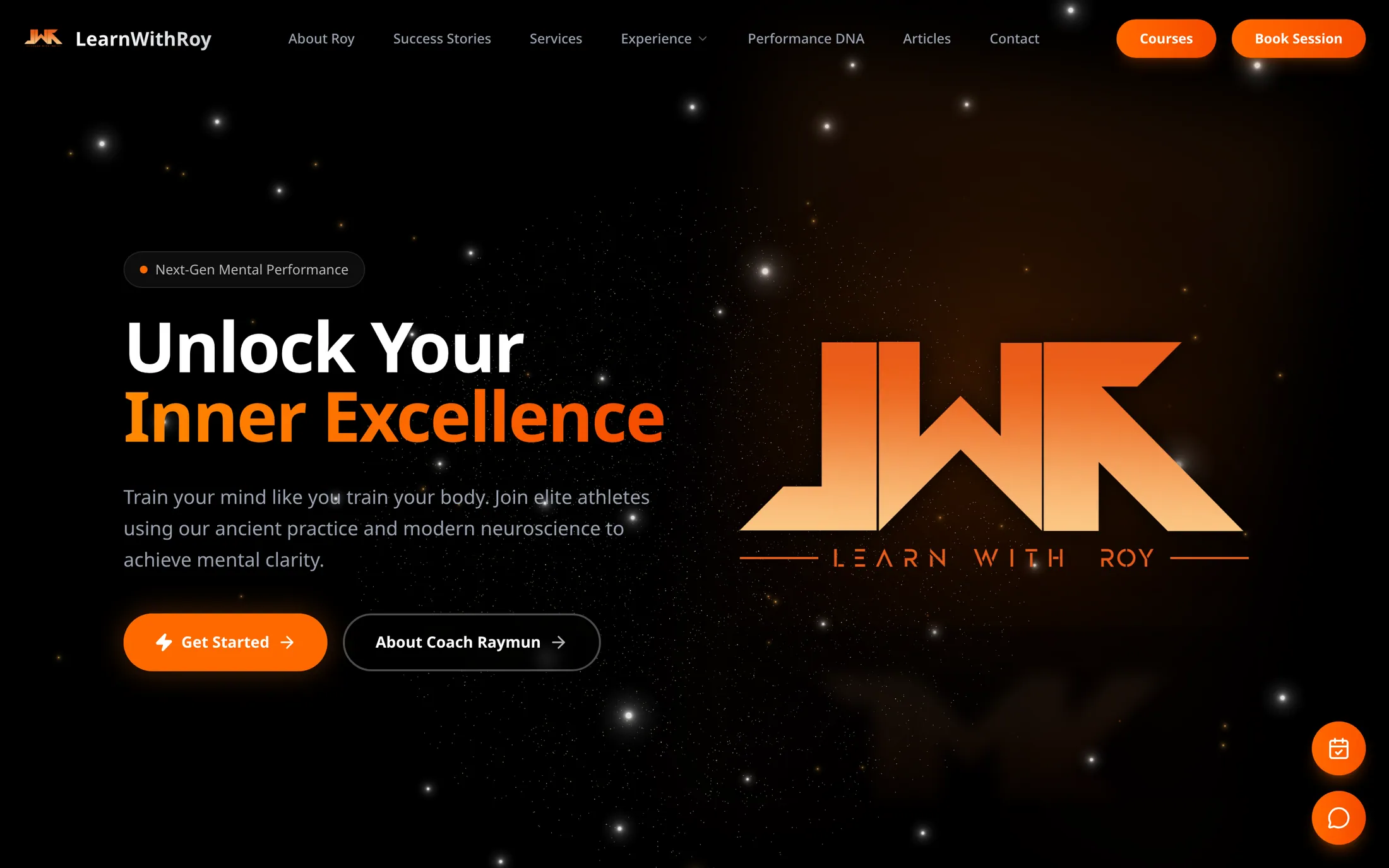 LearnWithRoy homepage shown on a desktop browser